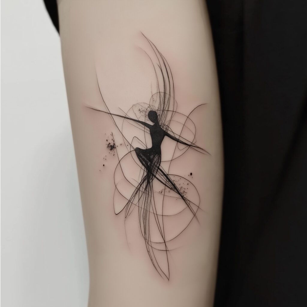 black and white tattoo