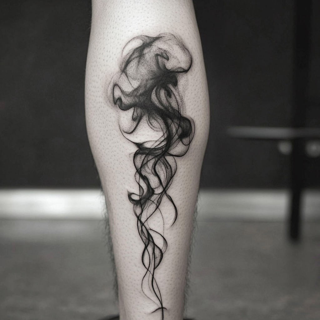 black and white tattoo